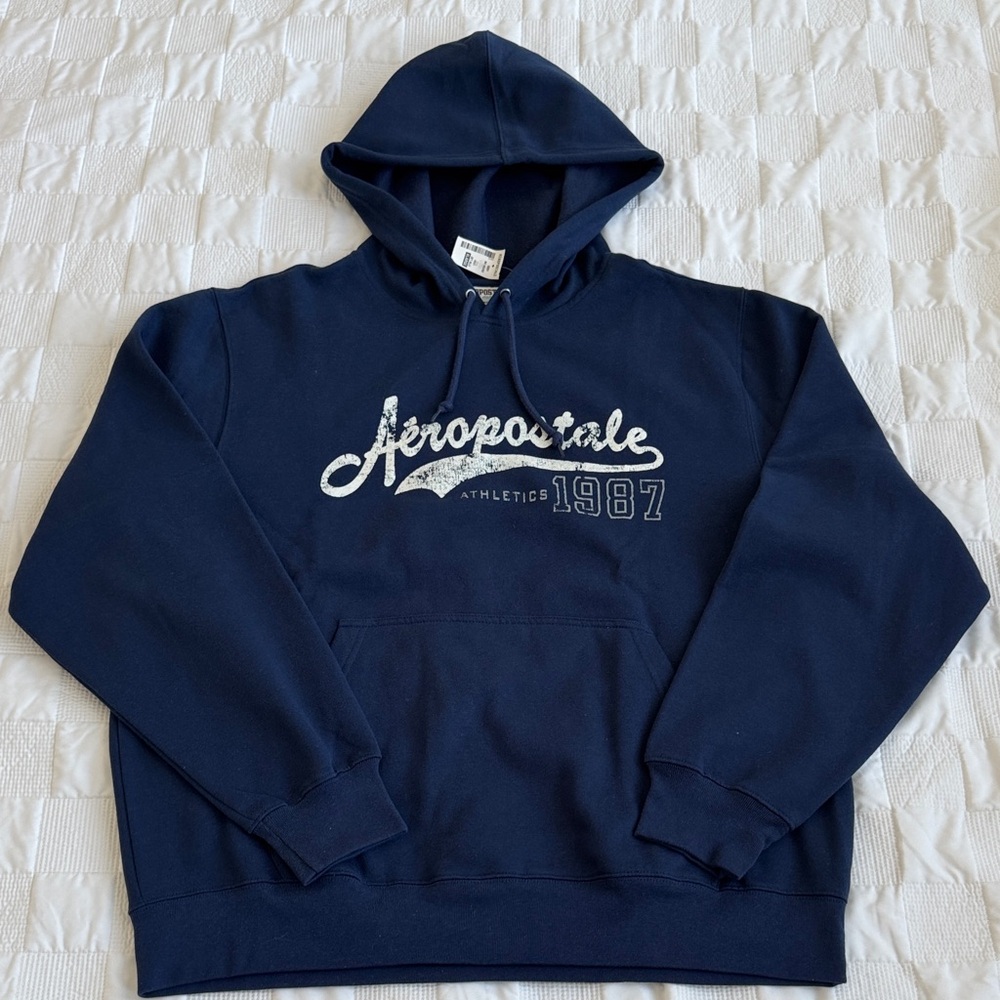 Aeropostale Men's Deep Blue Hoodie